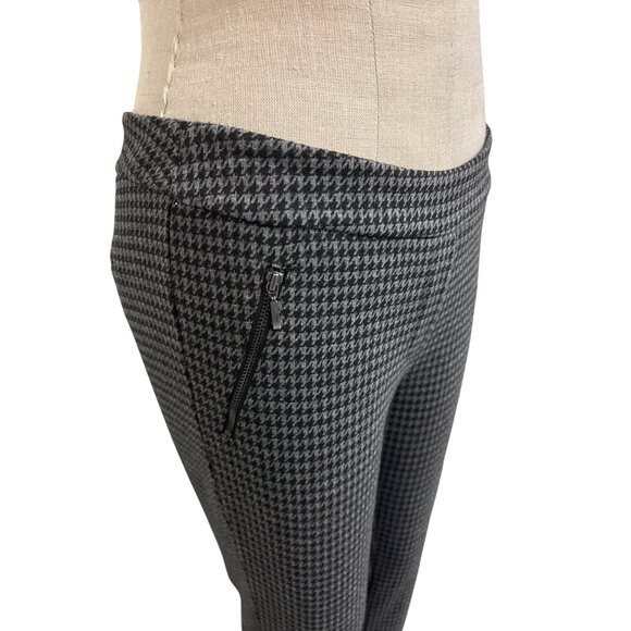 J.McLaughlin Womens Houndstooth Patterned Slim Fit Pants Size 0 Black/Gray Rayon - Picture 8 of 13